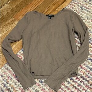 Waffle knit crop top long sleeve tumblr fashion nova